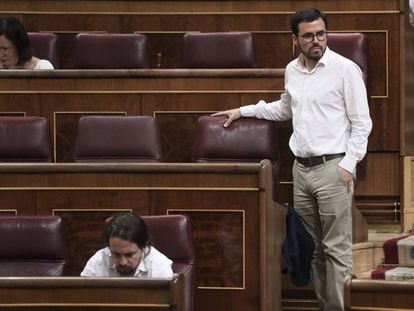 Alberto Garzón, ayer en el Congreso.