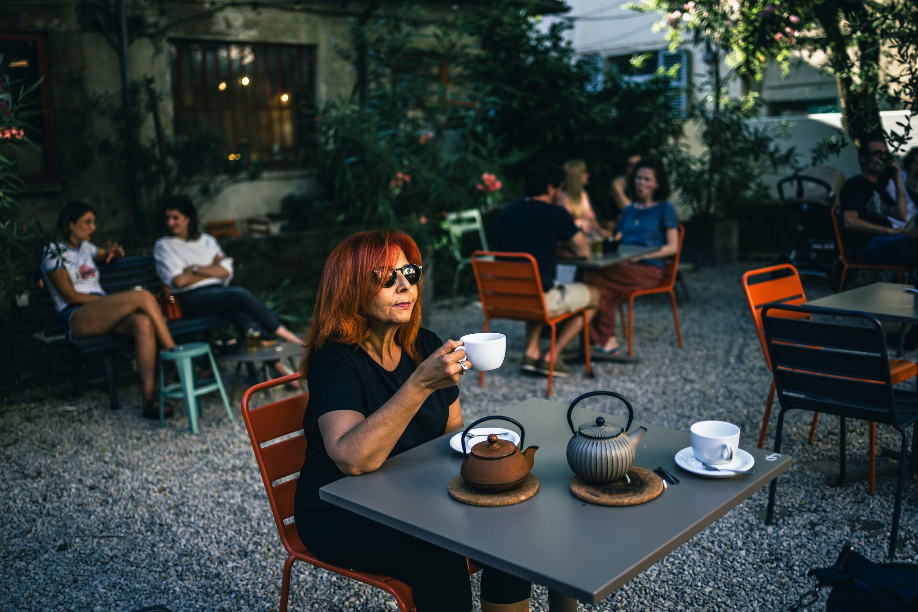 Djida Tazdaït, quarta-feira num café em Lyon.