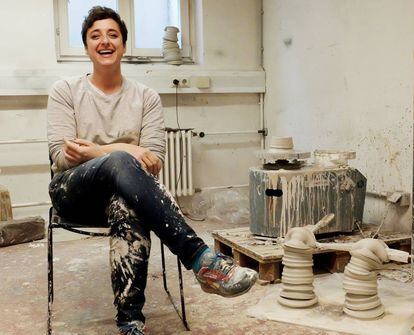 Teresa Solar, en su estudio en Stuttgart en 2016.