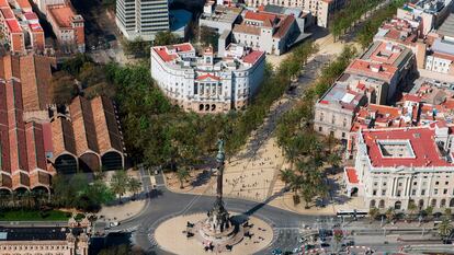 Imagen virtual de la futura Rambla de Barcelona a la altura de Drassanes.