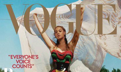 Beyoncé en la portada del 'september issue' de Vogue 2018.