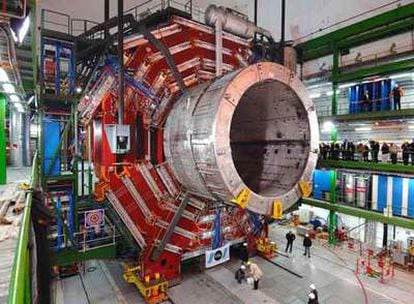 Elemento central del gran detector CMS del acelerador de partículas LHC, junto a Ginebra.