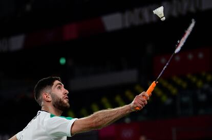 Aram Mahmoud, durante un partido en Tokio.