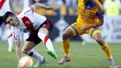 Kranevitter, en la final de la Copa Libertadores con River.