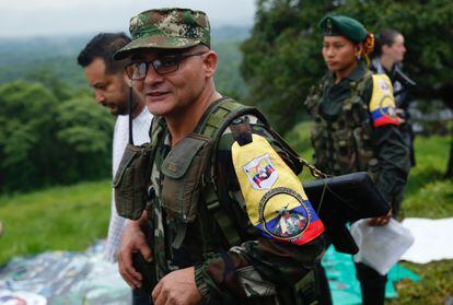 Iván Mordisco, comandante general de la disidencia de las FARC, en San Vicente del Caguán (Colombia).