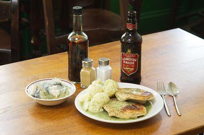 'Pie and mash', from Goddard's.  Image provided by the establishment.
