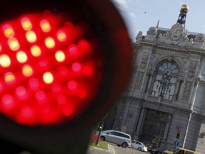 Fachada de la sede del Banco de Espa&ntilde;a en la plaza de Cibeles de la capital.