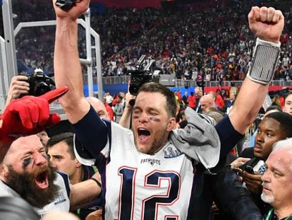 Brady, durante la celebración.