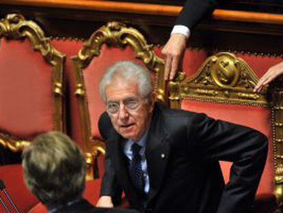Mario Monti, en la sesi&oacute;n del Senado italiano