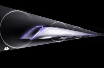 Dise&ntilde;o conceptual del transporte en c&aacute;psulas Hyperloop.