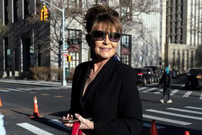 Sarah Palin llega al tribunal federal de Nueva York, el pasado viernes.