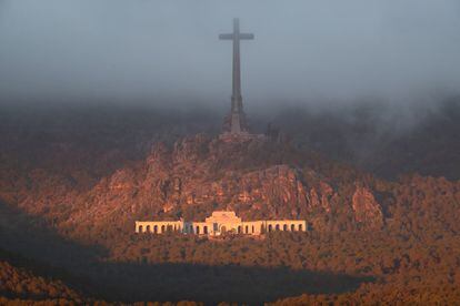 Panorámica del Valle de los Caídos, que pertenece al municipio de San Lorenzo de El Escorial, este jueves.