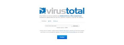 Hasta 128 MB de peso, puedes subir cualquier archivo para que sea analizado por 53 antivirus diferentes. Además, podemos insertar cualquier dirección URL para analizar páginas web en busca de malware, y reportar sospechas sobre las mismas.