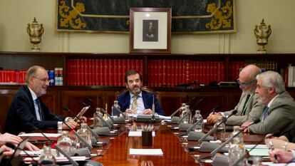 Pleno del CGPJ presidido por Vicente Guilarte, en julio pasado.