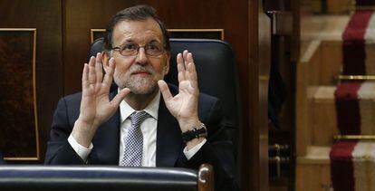 Mariano Rajoy durante la sesión de investidura del miércoles.