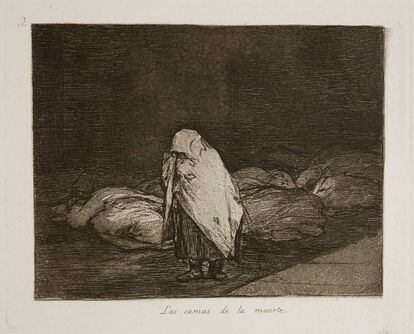 'Las camas de la muerte', uno de los 'Desastres de la guerra' (1863) de Francisco de Goya.
