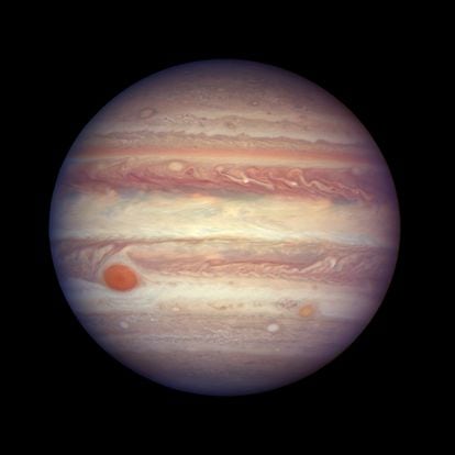 Imagen de Júpiter tomada cuando el planeta estaba a 670 millones de kilómetros de la Tierra.