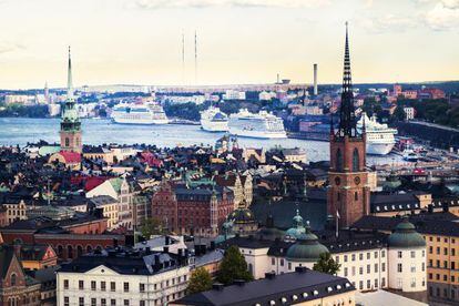 Cruceros en el puerto de Estocolmo, en Suecia.