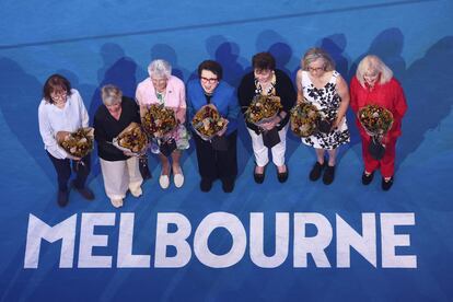Las 'Original Nine', homenajeadas en la central de Melbourne.