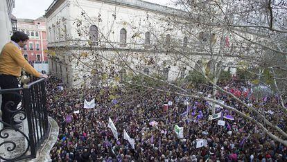 La manifestación del 8M en las calles de Sevilla.