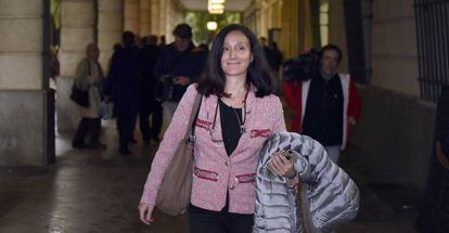La juez María Núñez, en los juzgados sevillanos