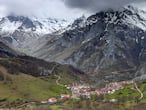 A view towards Sotres from Invernales de La Caballa in the Picos de Europa National Park. (Photo by: Loop Images/Universal Images Group via Getty Images)