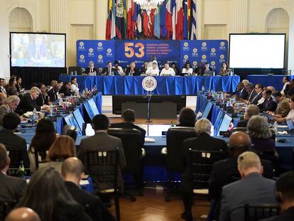 La Asamblea de la OEA, reunida la semana pasada en Washington.