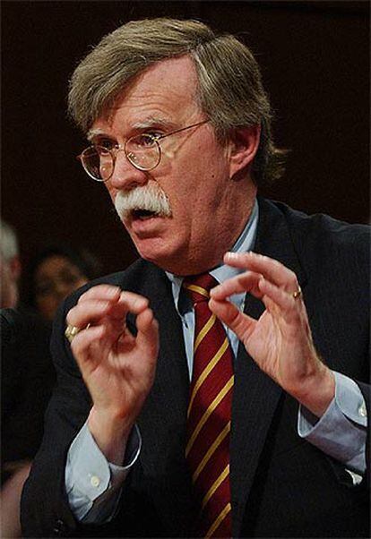 John Bolton, durante su comparecencia ante el Senado.