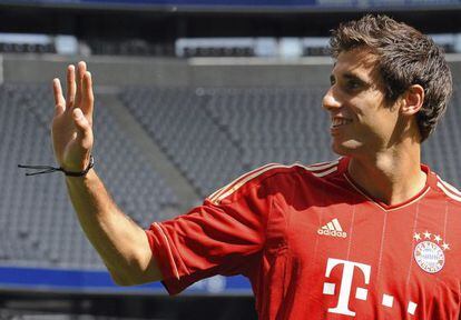 Javi Martínez, el día de su presentación con el Bayern.