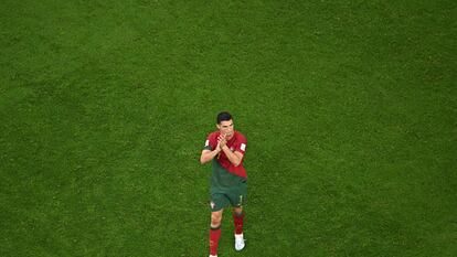 Cristiano Ronaldo, en el partido contra Uruguay.