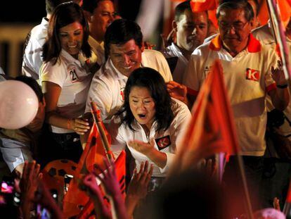 Keiko Fujimori, durante la campa&ntilde;a electoral.