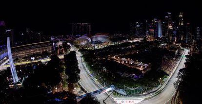 Panor&aacute;mica del circuito de Marina Bay, en Singapur.
