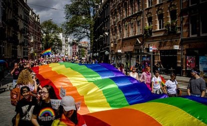 La Marcha del Orgullo en Amsterdam, Holanda, en julio de 2017