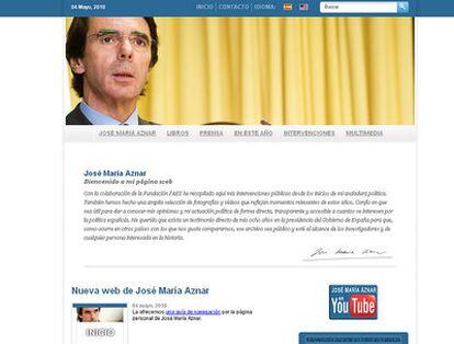 Así se presenta la página web personal del ex presidente del Gobierno.