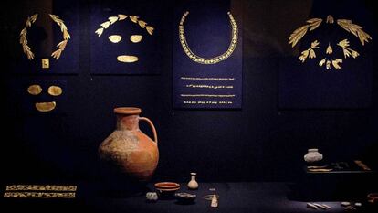 Piezas de la exposición 'Crimea: oro y secretos del mar Negro', en 2014.
