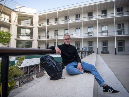 Frederik Schäfers, estudiant alemany d’Erasmus, al campus de la Ciutadella de la UPF.