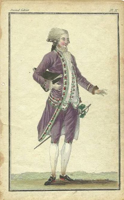 Hombre en traje de gala (1785).