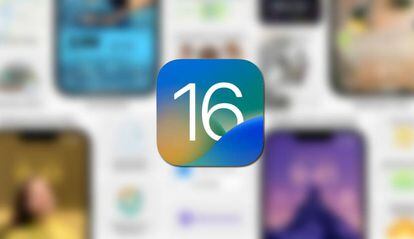 iOS 16 con fondo