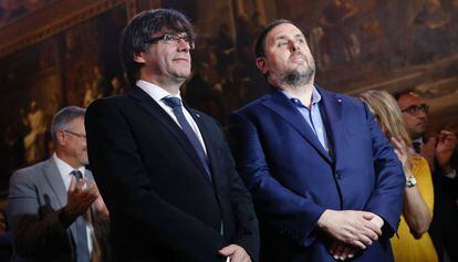 Carles Puigdemont i Oriol Junqueras.