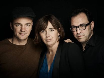 Marc Parrot, Carol L&oacute;pez y Sergi Belbel, autores de &quot;Homes, la com&egrave;dia musical&quot;.