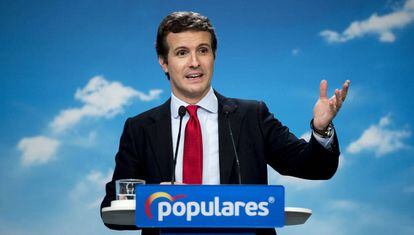 El líder del Partido Popular, Pablo Casado. 