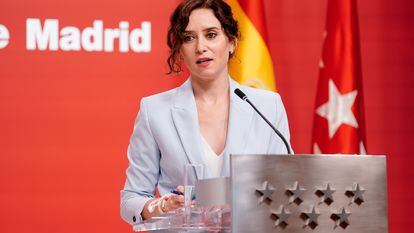 Isabel Díaz Ayuso, presidenta de la Comunidad de Madrid, el pasado miércoles.