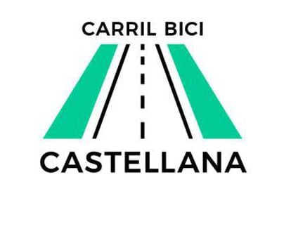 Logo de la campaña por un carril bici en la Castellana.