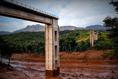 Vista del desastre causado por la rotura de una represa en Brumadinho (Brasil).  