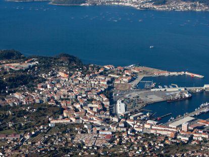 Vista a&eacute;rea del puerto de Mar&iacute;n por el que supuestamente entraba la droga. 