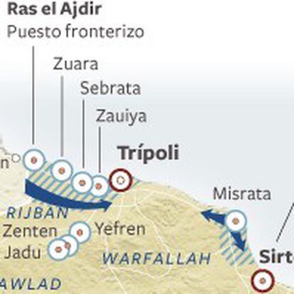 Avance del levantamiento popular en Libia.