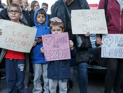 Concentració de condemna als atacs de Londres.