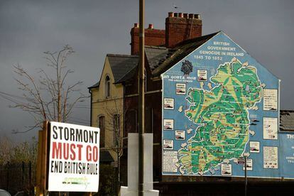 Mensajes antibritánicos en las calles de Belfast.