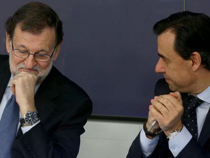 Mariano Rajoy y Fernando Martínez-Maillo, este lunes.