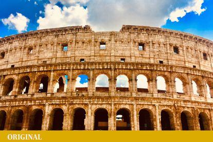Este anfiteatro construido en el siglo I en el centro de Roma pasó a llamarse Coliseo por una estatua próxima, el Coloso de Nerón, hoy desaparecida. Unos 400.000 hombres y un millón de animales murieron en su arena.